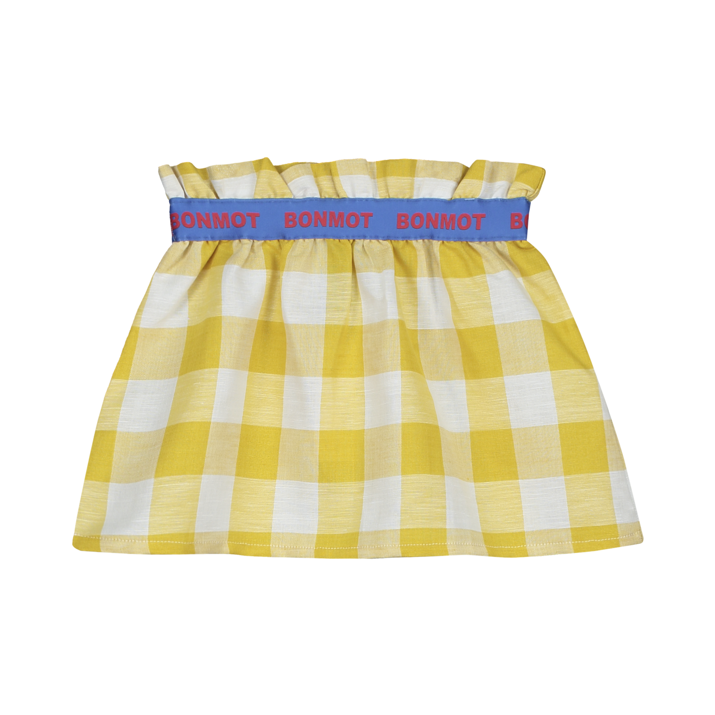 BONMOT YELLOW CHECKED SKIRT [FINAL SALE]