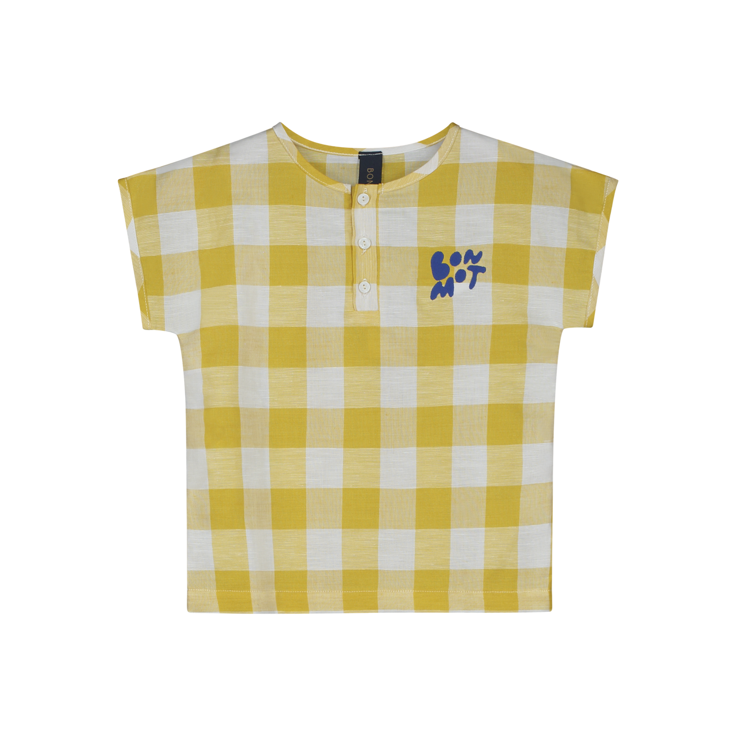 BONMOT YELLOW CHECKED TEE [FINAL SALE]