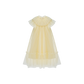 CERA UNA VOLTA PASTEL YELLOW TULLE RUFFLED DRESS