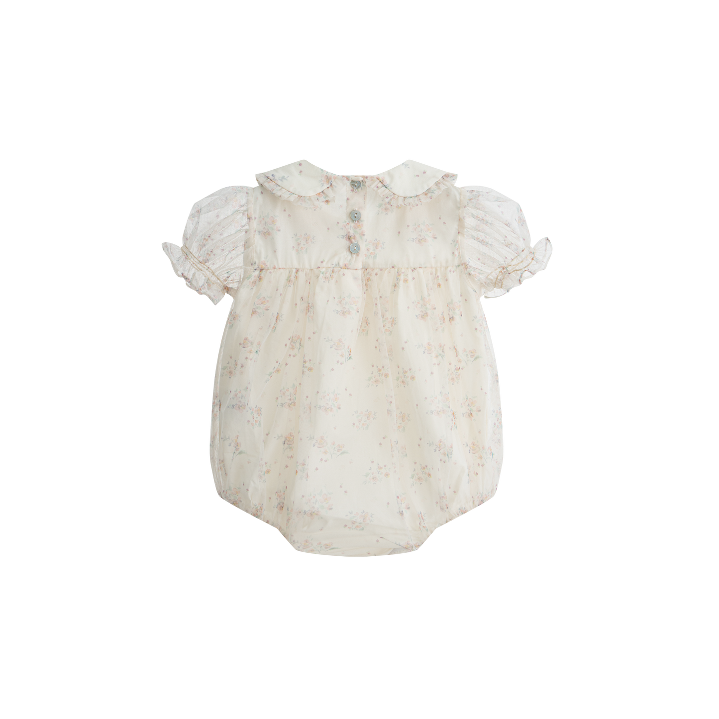 CERA UNA VOLTA CREAM FLORAL PETER PAN COLLAR ROMPER