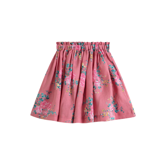 CERA UNA VOLTA DEEP PINK FLORAL SKIRT