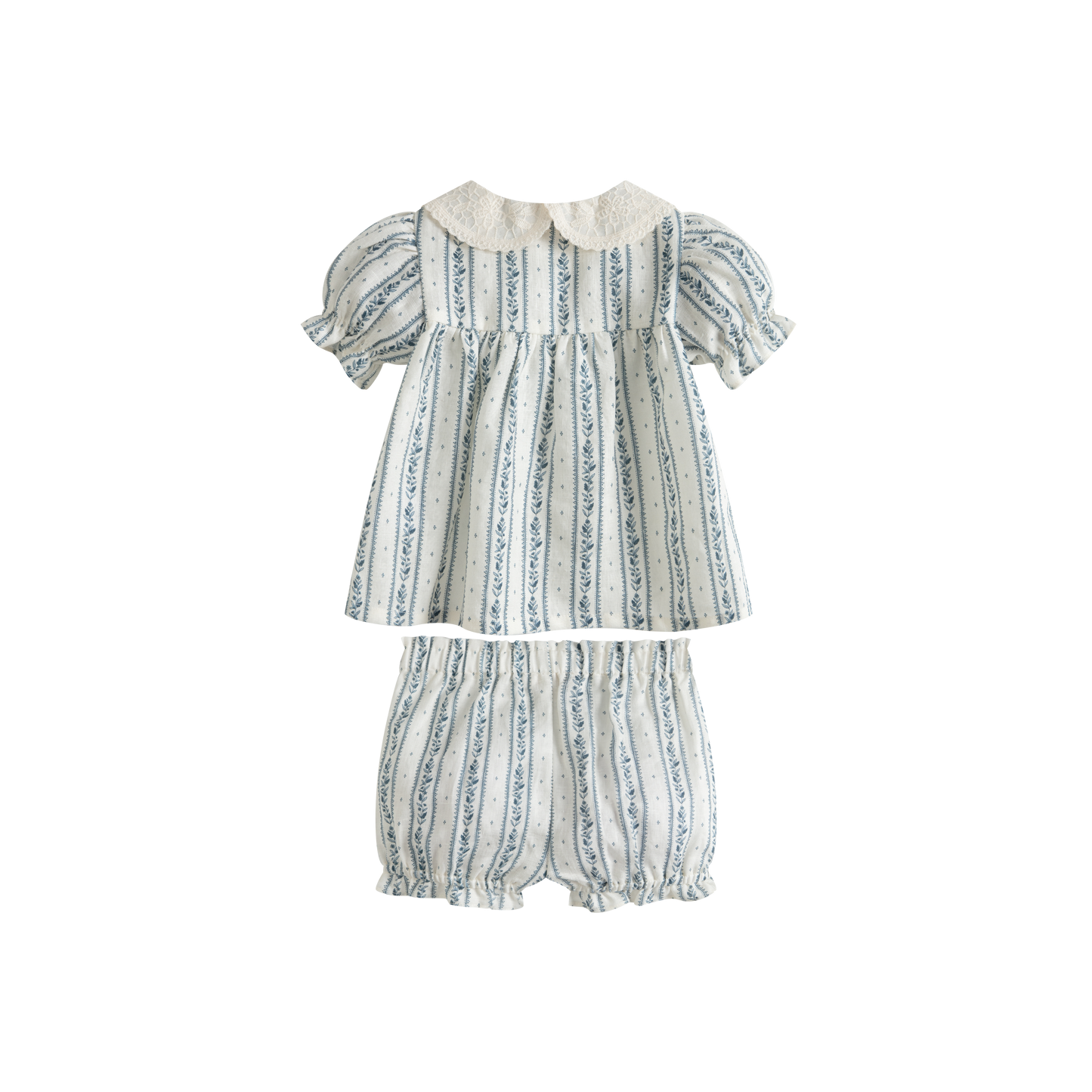 CERA UNA VOLTA WHITE/BLUE STRIPED BUTTON  SET