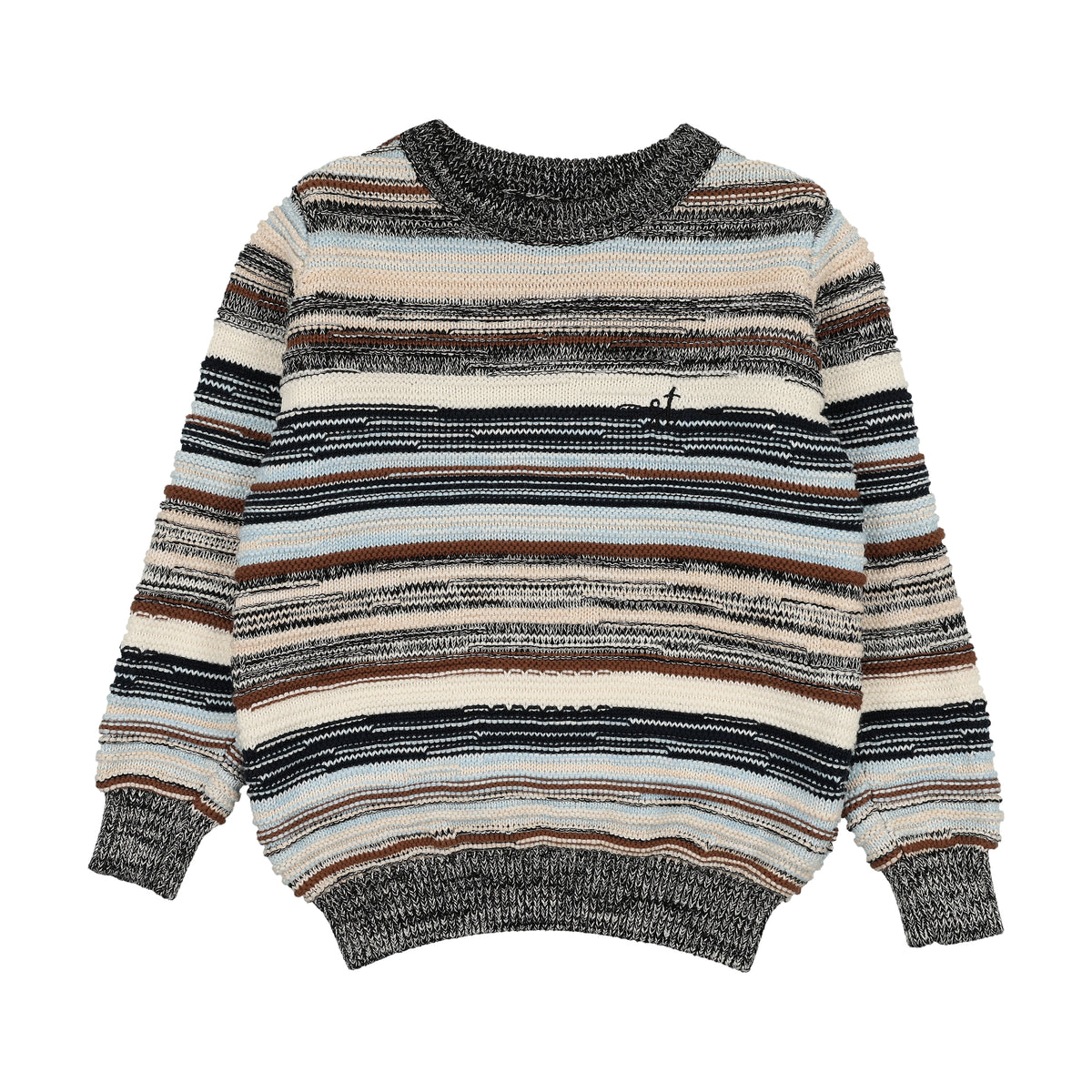 SWEET THREADS MULTICOLOR STRIPED KNIT SWEATER