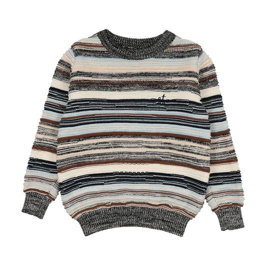 SWEET THREADS MULTICOLOR STRIPED KNIT SWEATER