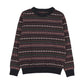 SWEET THREADS BURGUNDY PATTERN KNIT SWEATER