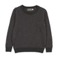 SWEET THREADS PLUM/GREY TRIM KNIT SWEATER