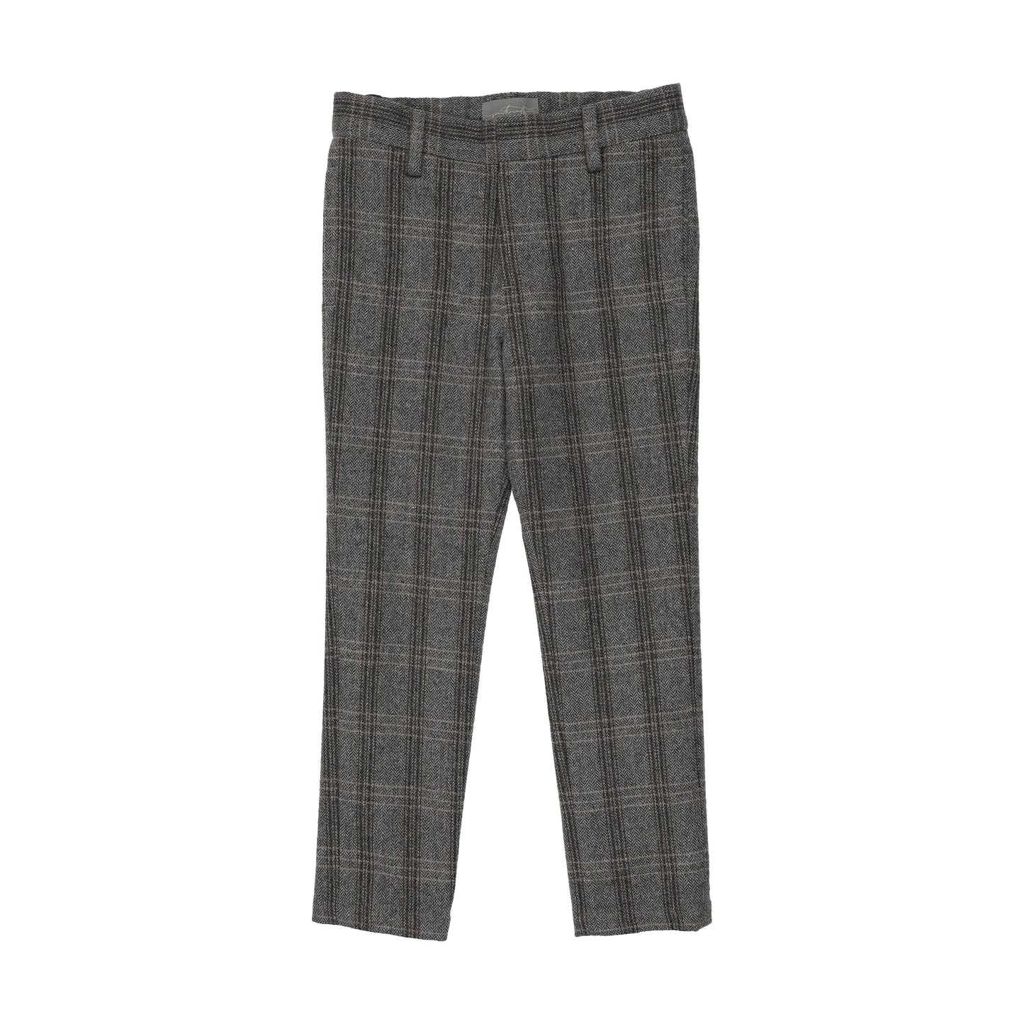 SWEET THREADS CHARCOAL PLAID PANTS