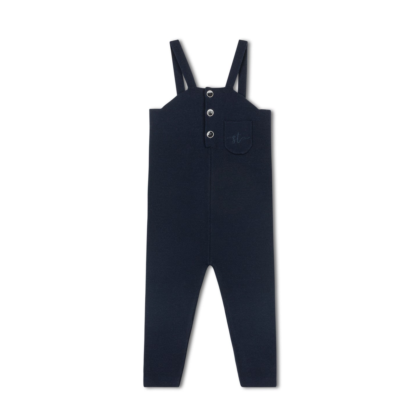SWEET THREADS NAVY BUTTON OVERALLS
