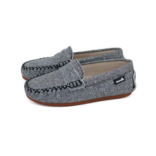 CAMILLE KIDS BLACK DENIM PENNY LOAFER