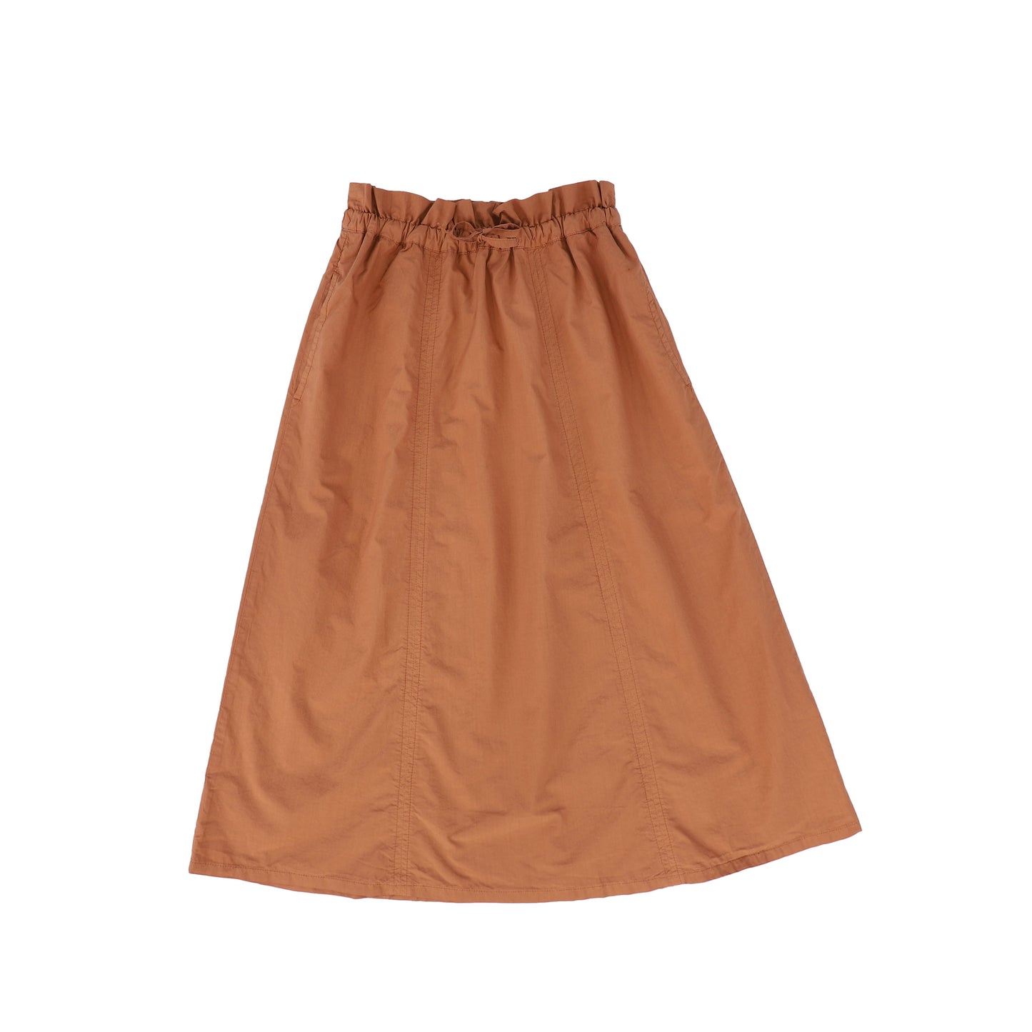 SUNCHILD RUST GATHERED WAISTED SKIRT