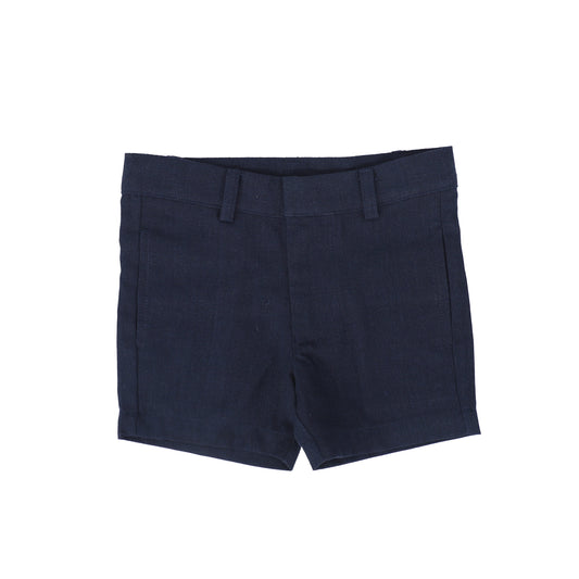 SWEET THREADS NAVY TEXTURED SHORTS