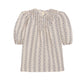 BIRINIT PETIT IVORY FLORAL STRIPE DRESS