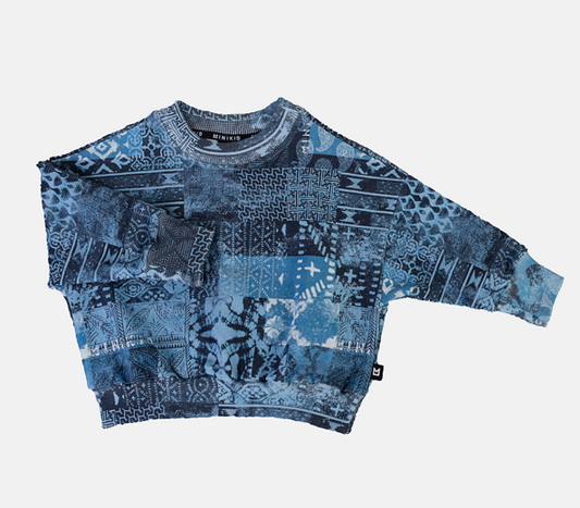 MINIKID BLUE DESIGN SWEATSHIRT