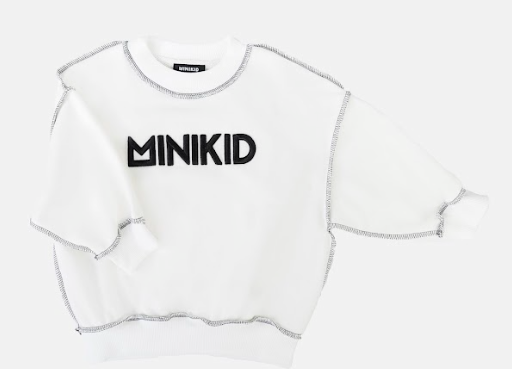 MINIKID WHITE LOGO SWEATSHIRT