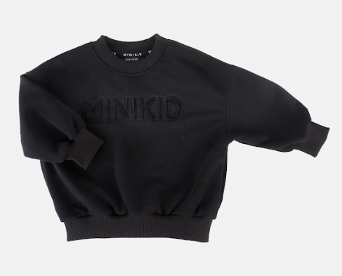 MINIKID BLACK LOGO SWEATSHIRT