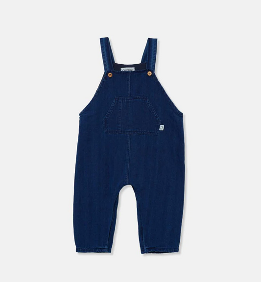 MY LITTLE COZMO BLUE DENIM OVERALLS