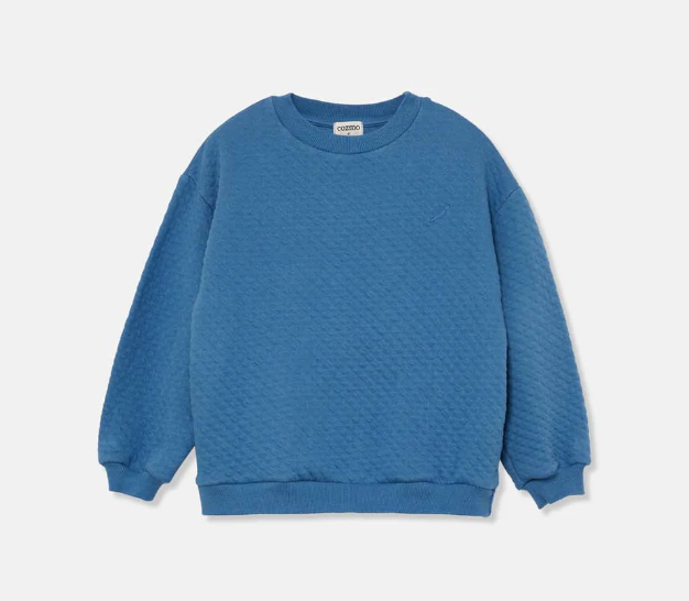 MY LITTLE COZMO BLUE QUILTED SWEATSHIRT [FINAL SALE]