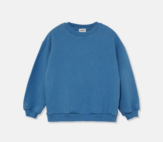 MY LITTLE COZMO BLUE QUILTED SWEATSHIRT [FINAL SALE]