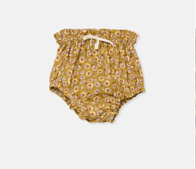 MY LITTLE COZMO MUSTARD BOHO FLORAL BLOOMER [FINAL SALE]