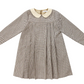 COCO BLANC BROWN HOUNDSTOOTH COLLAR DRESS