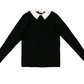 COCO BLANC BLACK COLLARED SWEATER