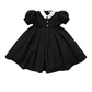 COCO BLANC BLACK TAFFETA COLLAR SS DRESS