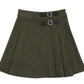 ELLE RAE GREEN CORDUROY BUCKLE SKIRT