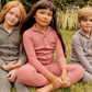HEVEN CHILD NAVY STRIPED COLLAR PAJAMA SET