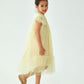 CERA UNA VOLTA PASTEL YELLOW TULLE RUFFLED DRESS