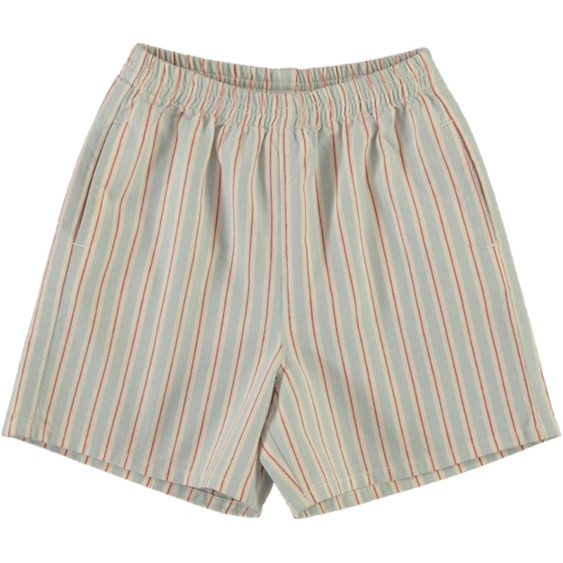 BEBE ORGANIC BLUE/RED STRIPED SHORTS