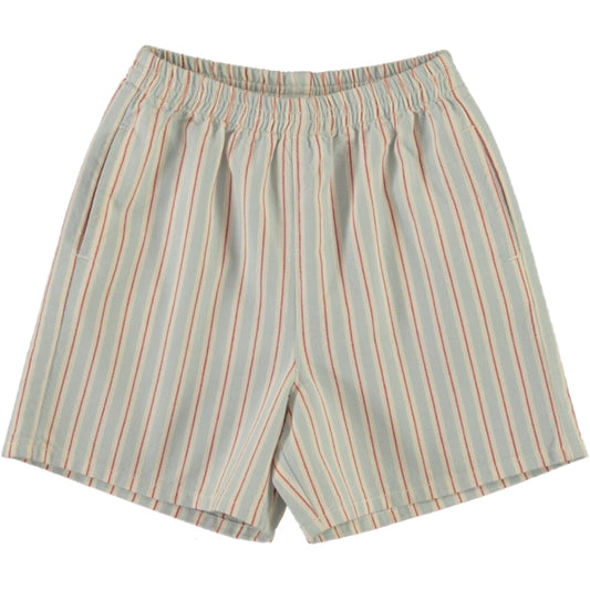 BEBE ORGANIC BLUE/RED STRIPED SHORTS