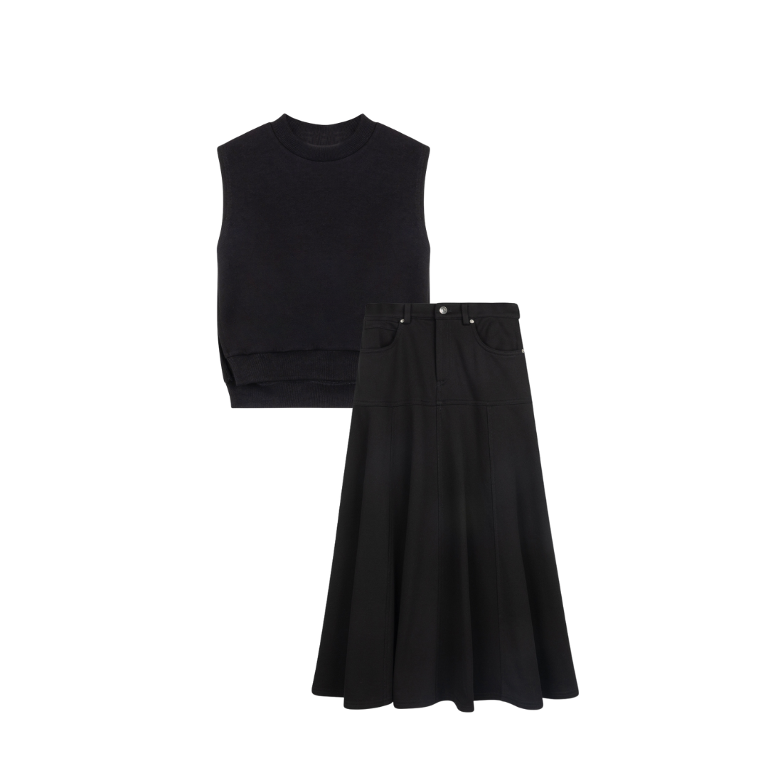 VIBE BLACK SWEATSHIRT SET