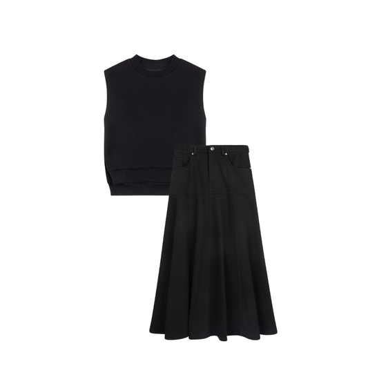 VIBE BLACK SWEATSHIRT SET