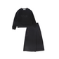 BACE COLLECTION BLACK TONAL PRINTED SWEATSHIRT SET
