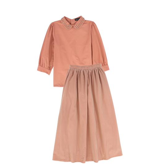 FRANCESCA GUILIANO MAUVE EMBELLISHED  SET