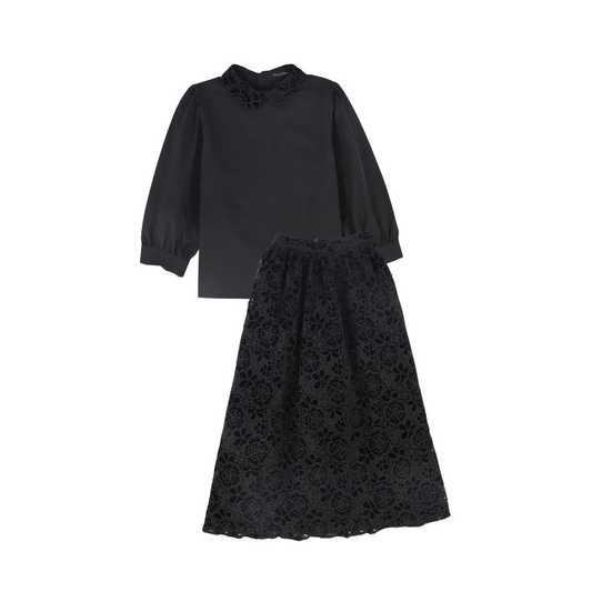 FRANCESCA GUILIANO BLACK EMBELLISHED SET