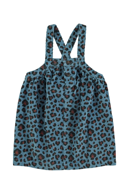PIUPIUCHICK BLUE ANIMAL PRINT CORDUROY JUMPER
