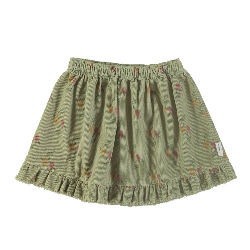 PIUPIUCHICK SAGE GREEN PRINTED SKIRT [Final Sale]