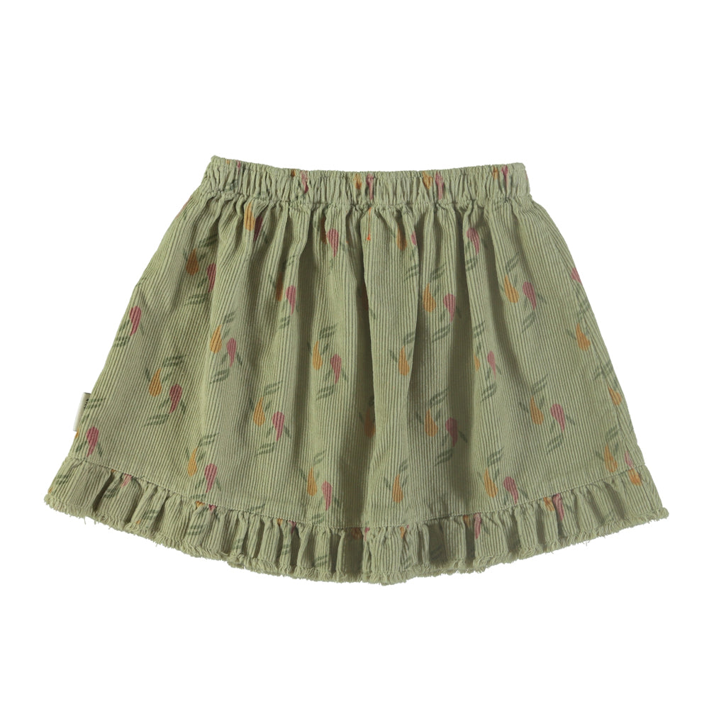 PIUPIUCHICK SAGE GREEN PRINTED SKIRT [Final Sale]