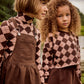 LITTLE PARNI BROWN ARGYLE SWEATSHIRT