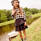 LITTLE PARNI BLACK TERRY PANEL SKIRT
