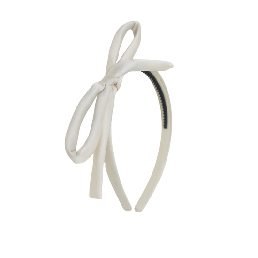 BANDEAU CREAM SILK ROPE HEADBAND [FINAL SALE]