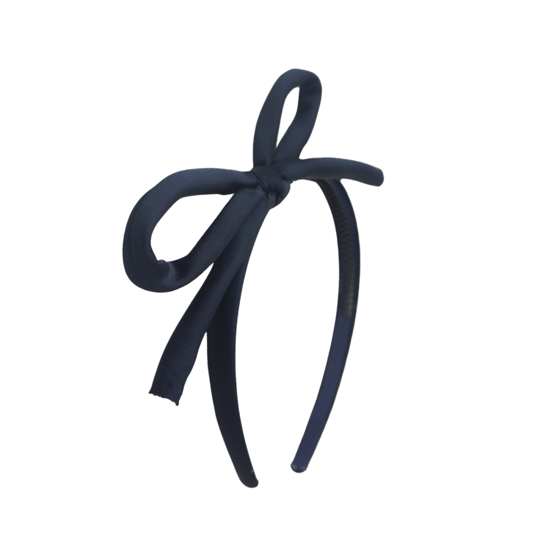 BANDEAU NAVY SILK ROPE HEADBAND [FINAL SALE]