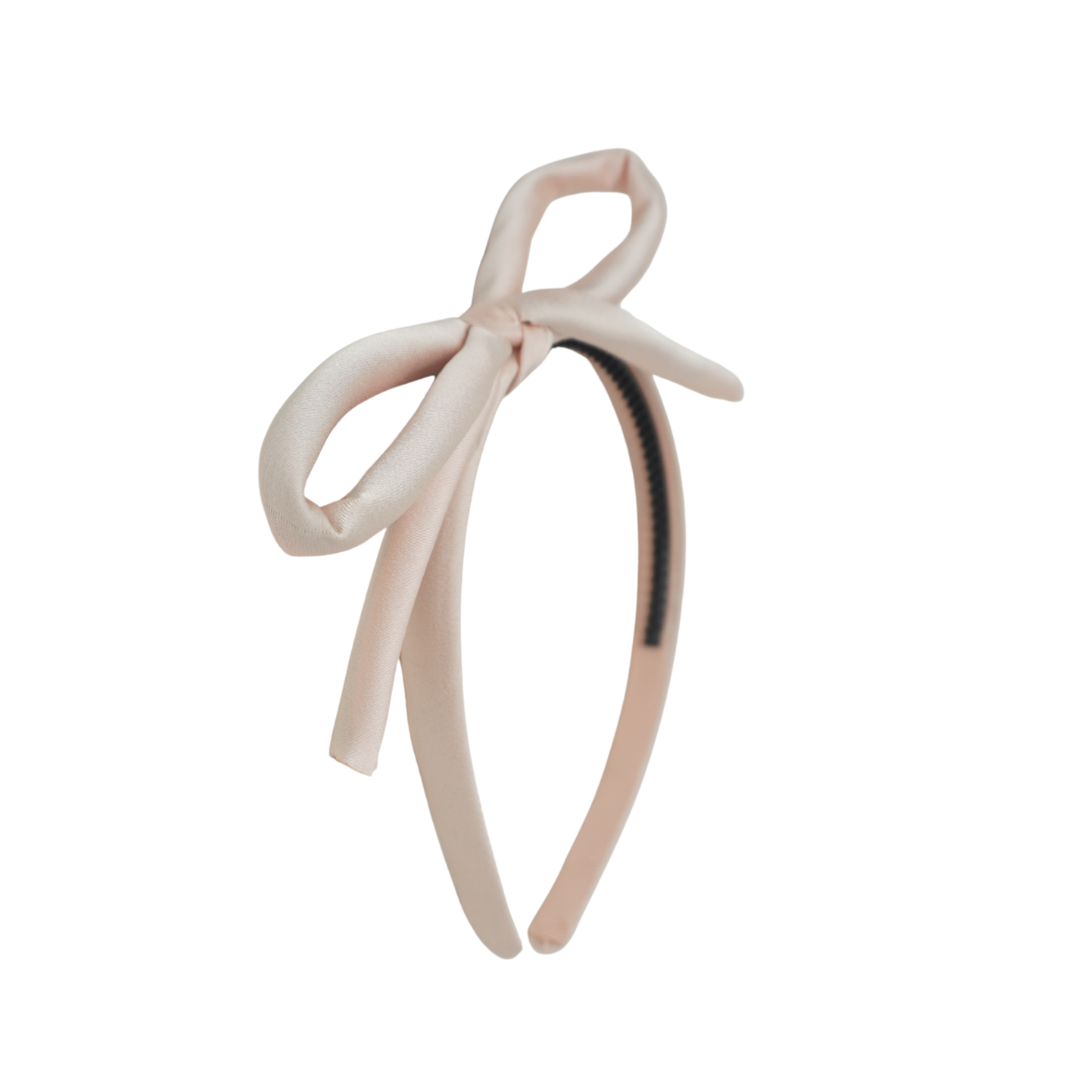 BANDEAU PINK SILK ROPE HEADBAND [FINAL SALE]