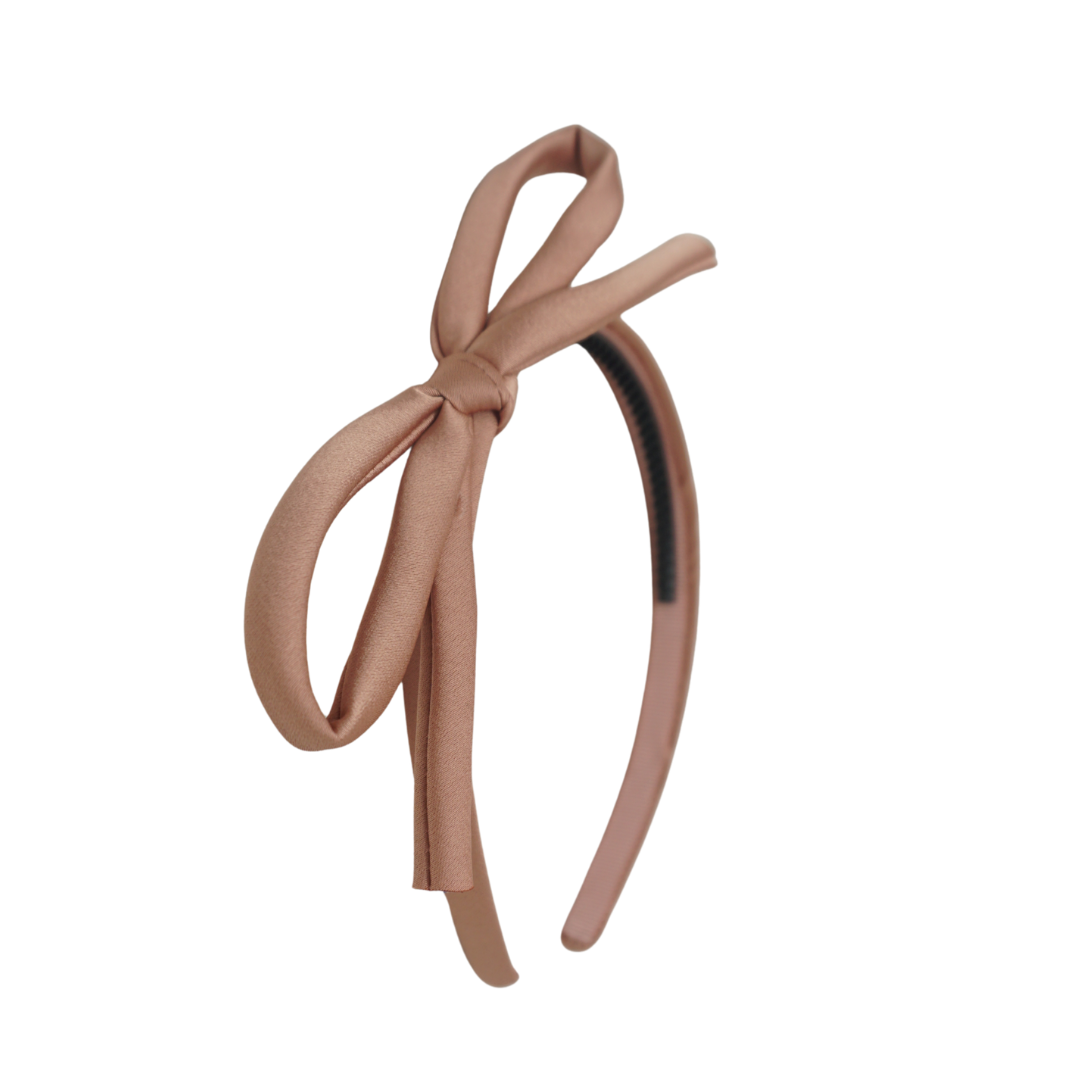 BANDEAU SALMON PINK SILK ROPE HEADBAND [FINAL SALE]