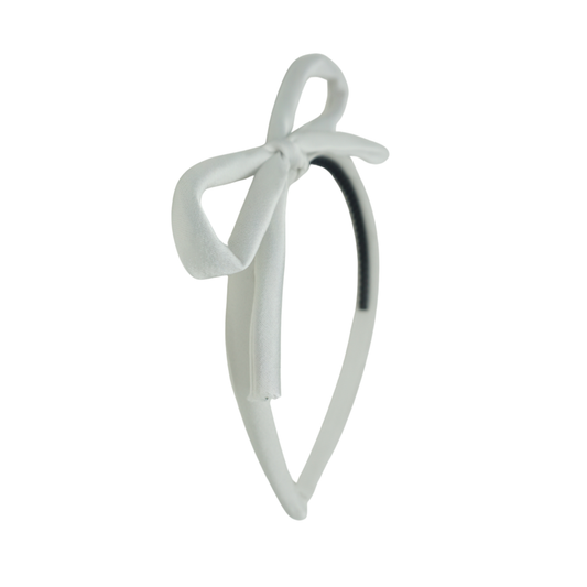 BANDEAU WHITE SILK ROPE HEADBAND [FINAL SALE]