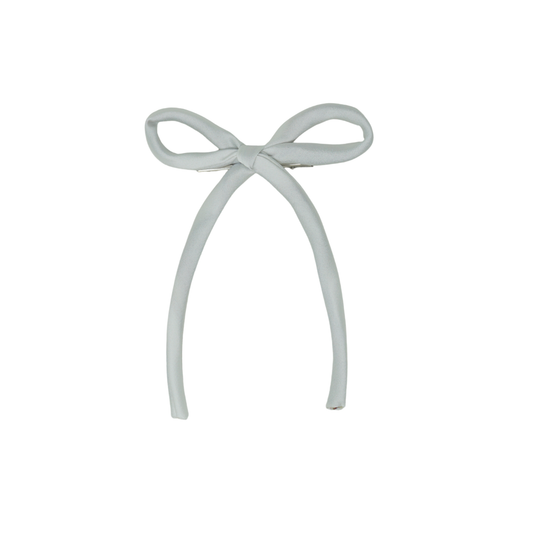 BANDEAU WHITE SILK ROPE BOW [FINAL SALE]