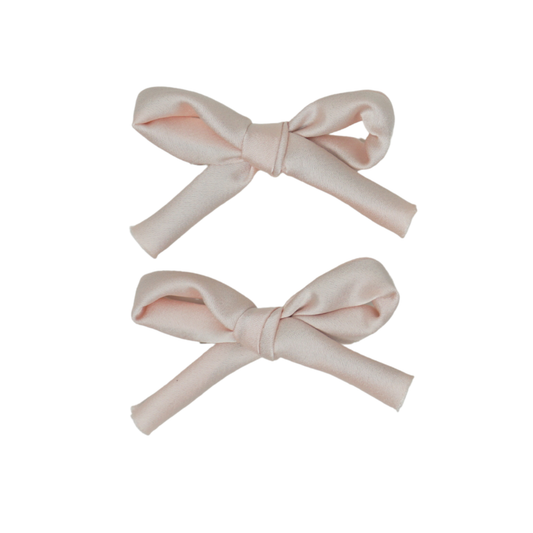 BANDEAU PINK SILK ROPE MINI BOW SET [FINAL SALE]