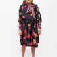 CHRISTINA ROHDE BLACK/HOT PINK FLOWER PRINT SET