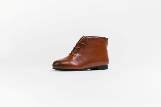 TANNERY & CO RUST LACE BOOTIES